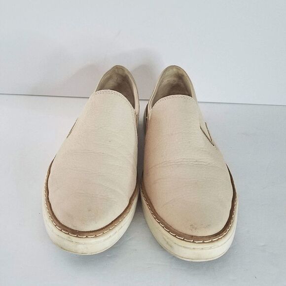UGG Adley Tan Slip-on Pink Leather Loafer Sneaker Size 8 - Picture 5 of 8